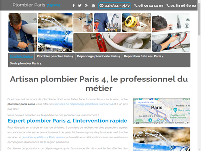 Plombier Paris 75004