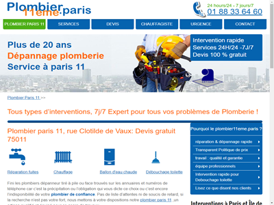 plombier paris 11