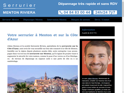 Source officielle Serrurier Menton Riviera