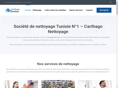 Société de nettoyage Tunisie N°1 – Carthago Nettoyage