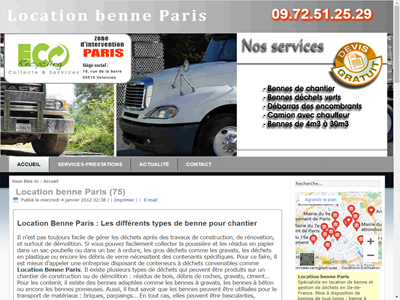 Location benne 75