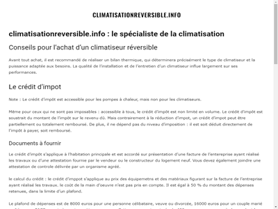 tout sur la climatisation reversible