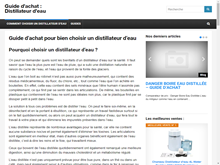 Guide d'achat pour bien choisir un distillateur d'eau