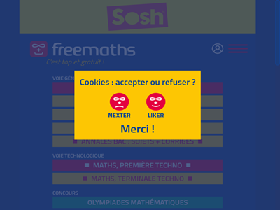 Sujets et corrigés BAC math