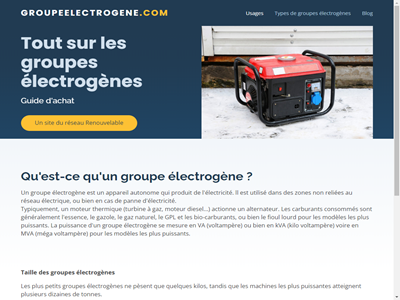 le groupe electrogene