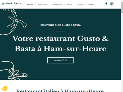 Resto à Ham-sur-Heure, Gusto et Basta