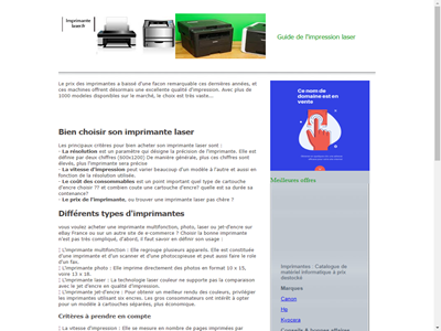 zoom sur l'imprimante laser