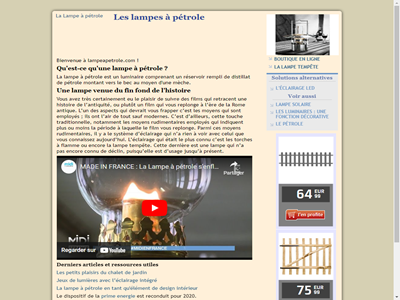 presentation des lampes a petrole