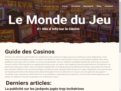 le monde du jeu