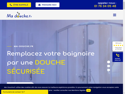 Dites adieu à votre baignoire et optez pour une douche sécurisée !