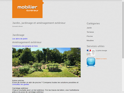 le mobilier exterieur