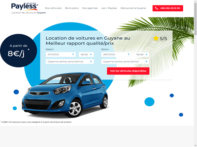 Location de voiture Saint Laurent du Maroni - Payless Guyane