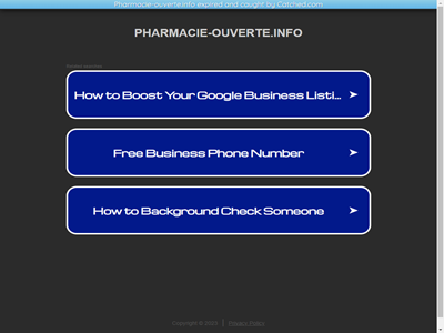 Trouver pharmacie ouverte 