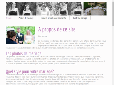 site sur le mariage