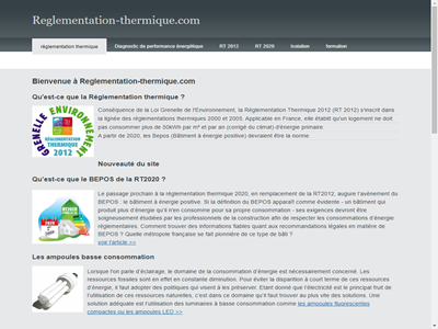 la reglementation Rt2012 et RT2020