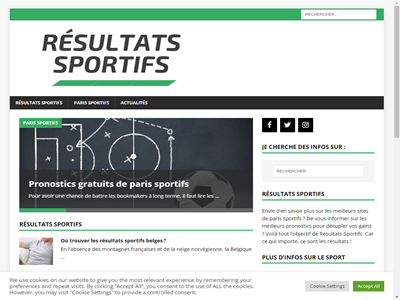 Résultats sportifs