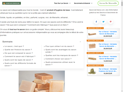 Tout savoir sur le savon