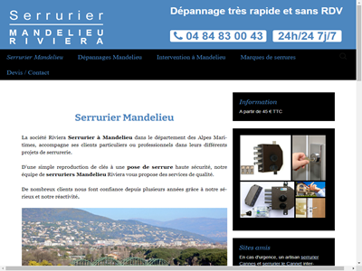 URL Serrurier Mandelieu Riviera 