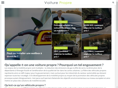 presentation de a voiture propre